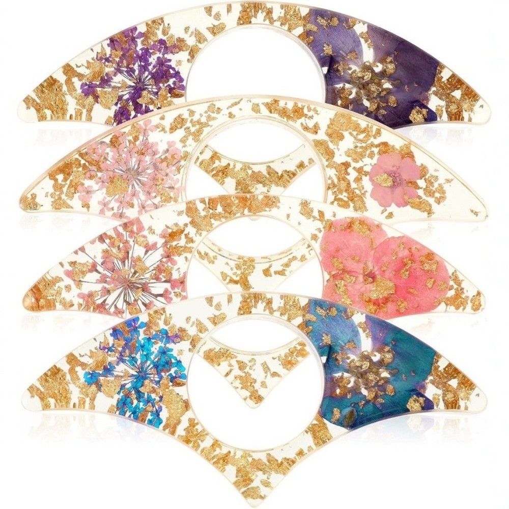 Dried Flower Bookmark - 4PCS Gift Dried Flower Resin Book