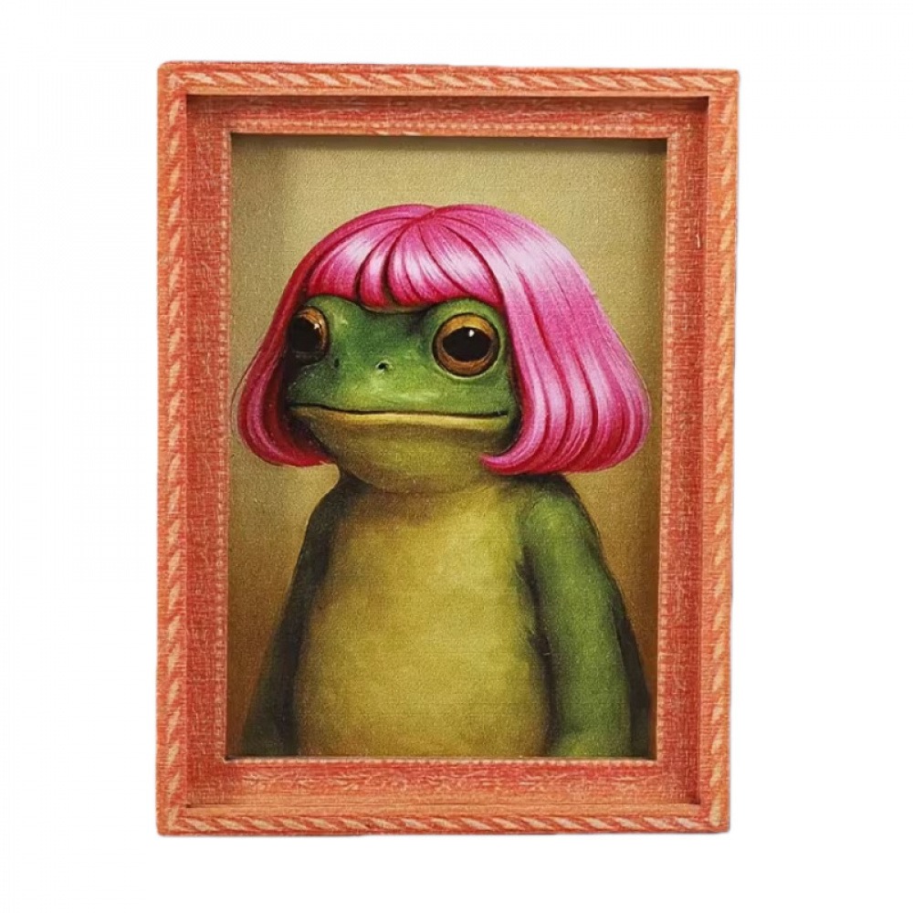 Funny and quirky printed refri - Engraved Wood Frame recension och pris