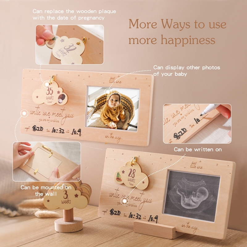 Sonogram Picture Frame Baby Ul - Engraved Wood Frame recension och pris