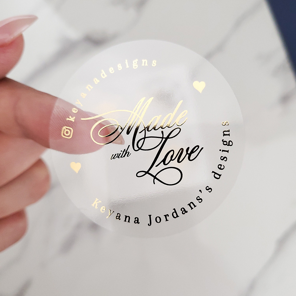 Custom 50pcs Round Gold Foil C - Personalised Candle Label recension och pris