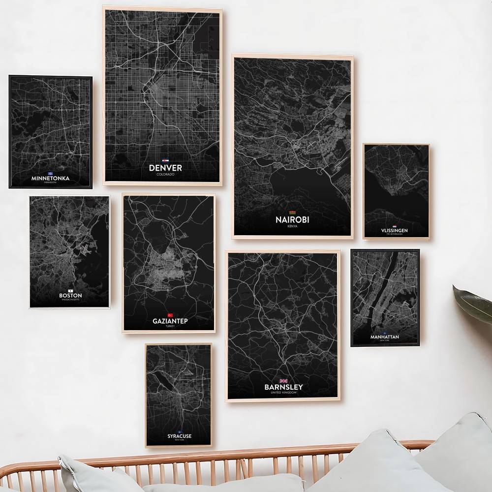 Paris London New York CUSTOM C - Custom Map Poster recension och pris
