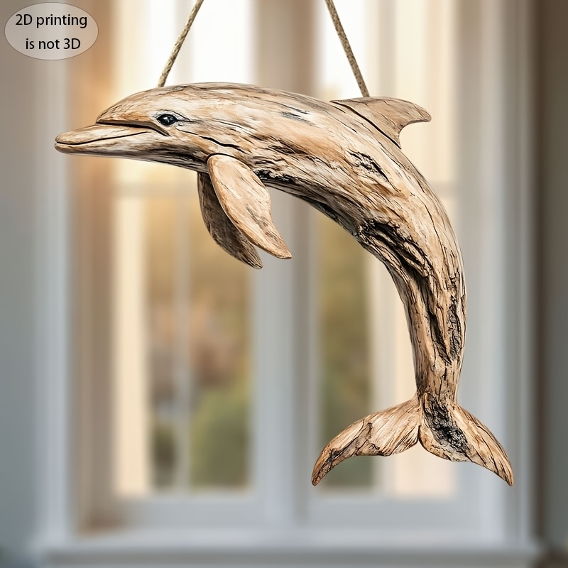 2D 10in Elegant Dolphin Wooden - Family Tree Print recension och pris