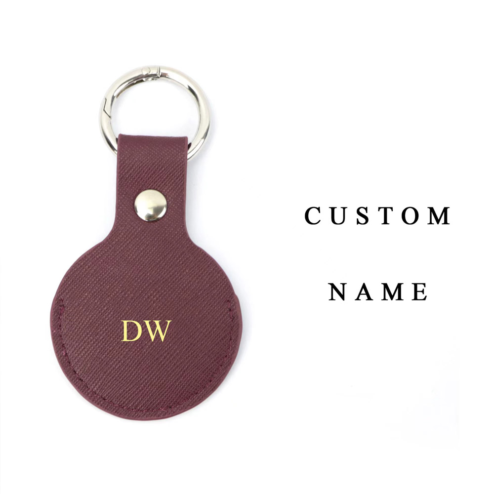 Custom Gold initial letters Fo - Monogram Keychain Leather recension och pris
