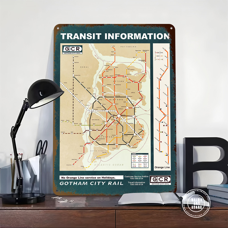 Gotham City Map Printed Poster - Custom Map Poster recension och pris