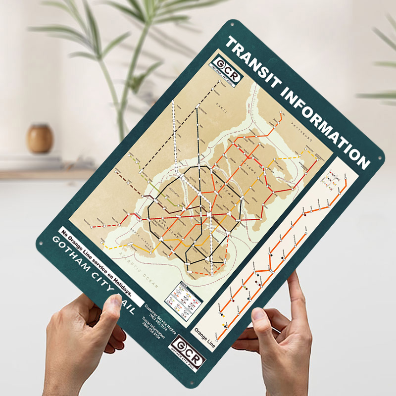 Gotham City Map Printed Poster - Custom Map Poster recension och pris
