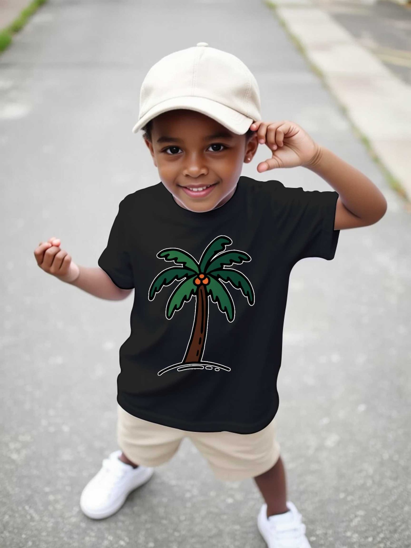 Cartoon Coconut Palm Tree Trop - Family Tree Print recension och pris