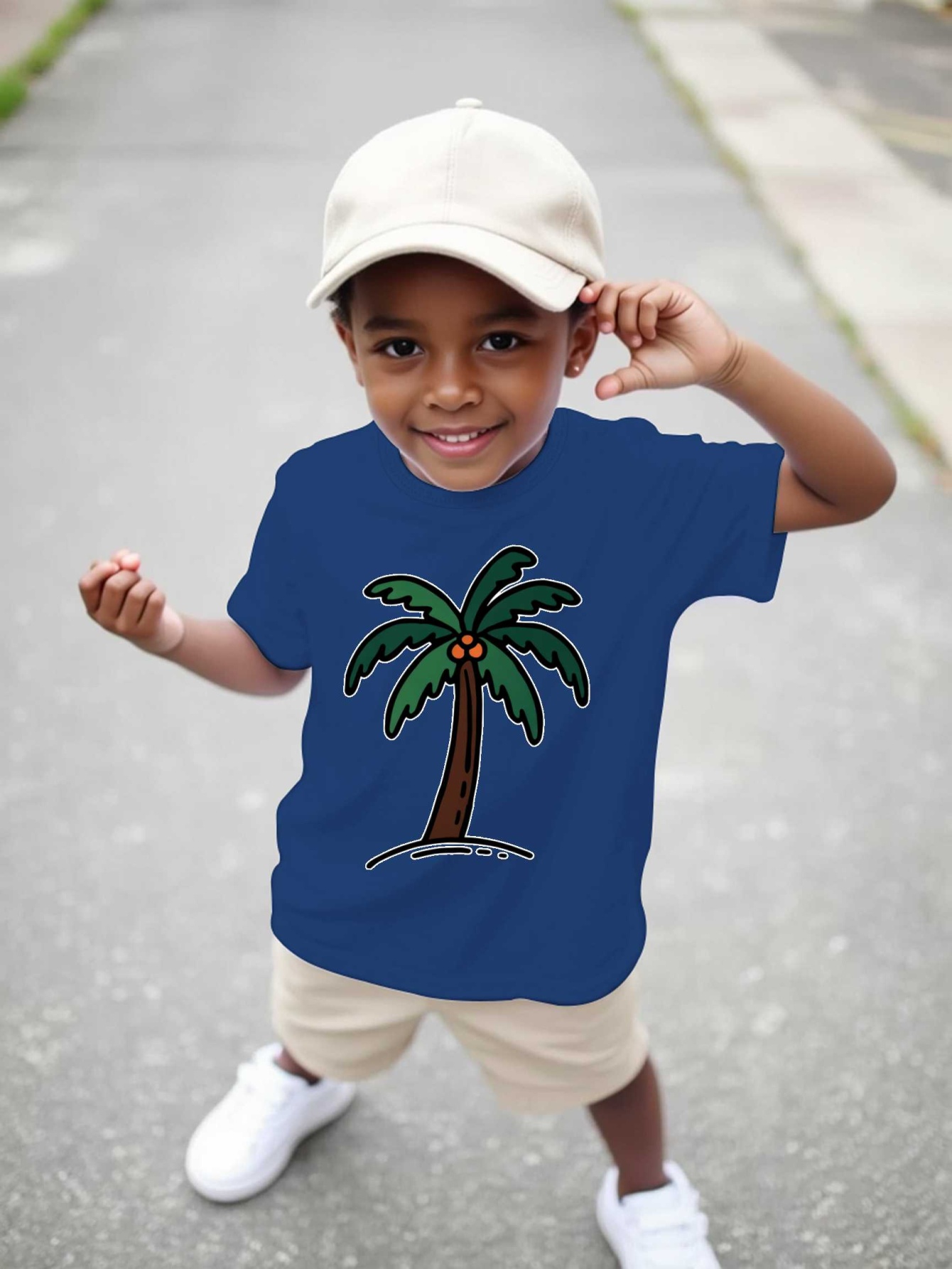 Cartoon Coconut Palm Tree Trop - Family Tree Print recension och pris